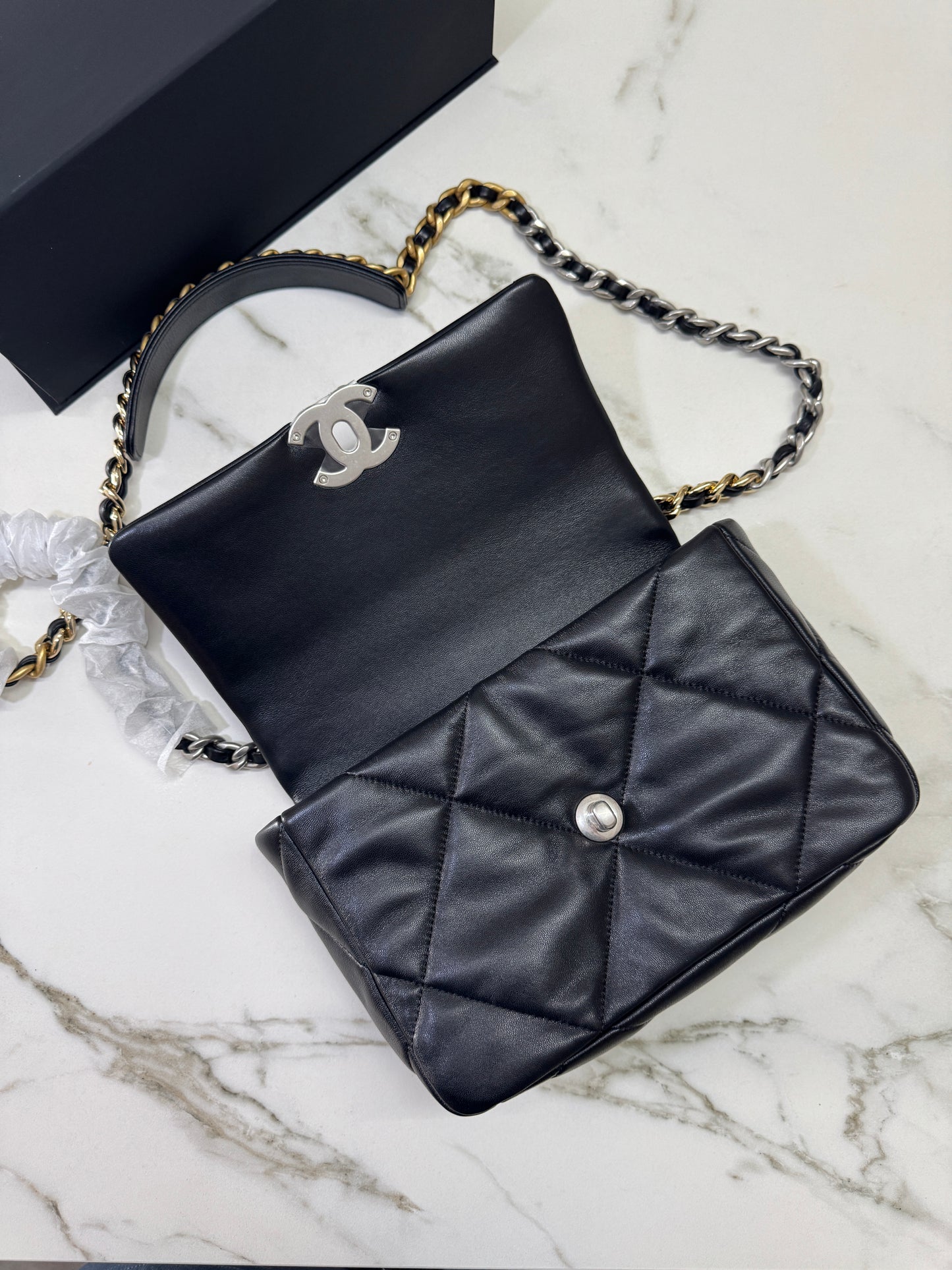 CHANEL 19Bag 黑銀 Small