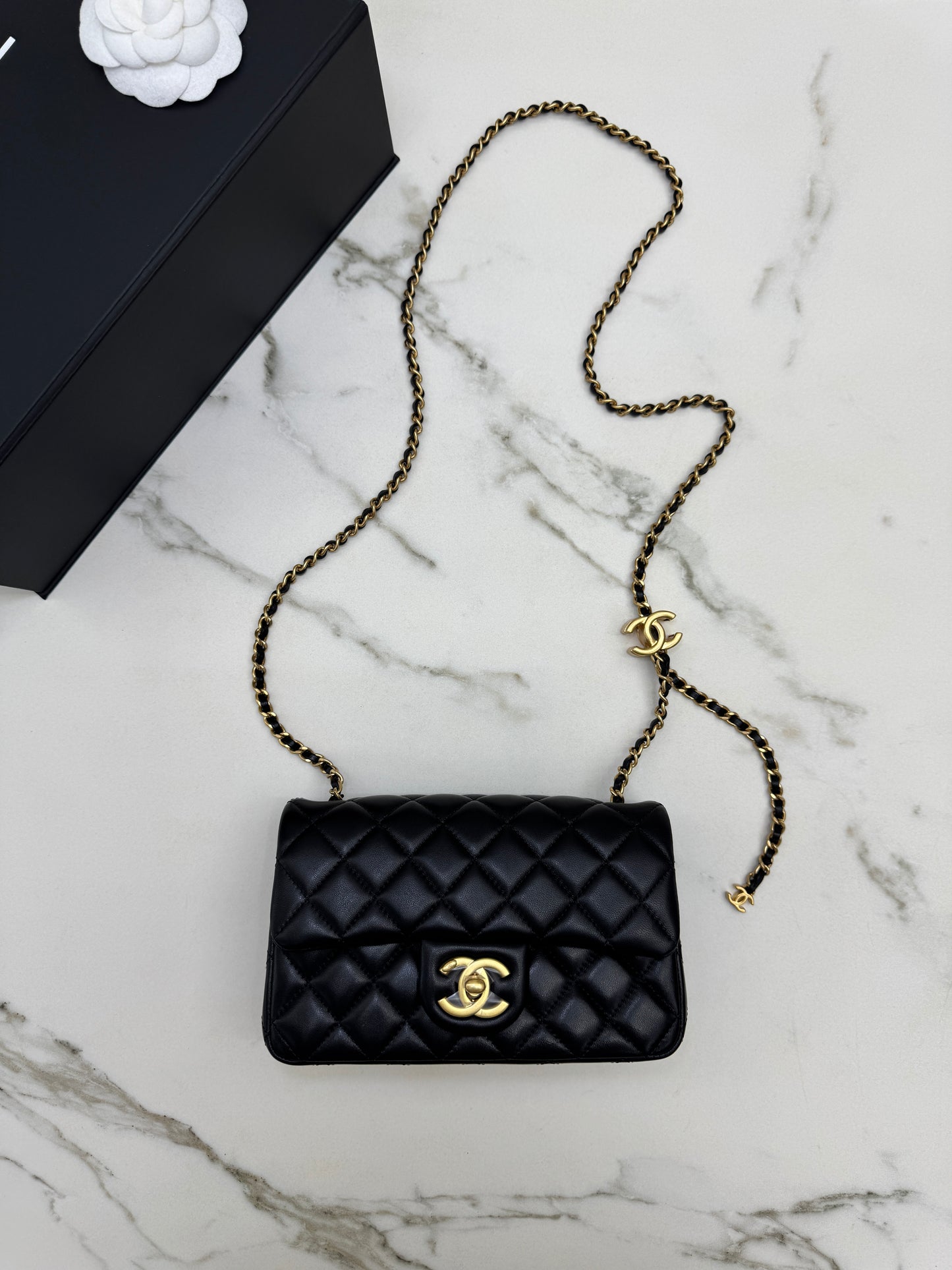 CHANEL 25B調節扣 Mini CF20 羊皮