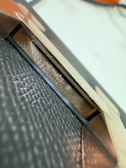 HERMES Mini Constance 黑色 玫瑰金扣 Epsom