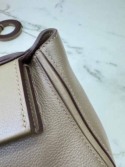 HERMES Mini 2424 大象灰金扣 Evercolor Etoupe GHW