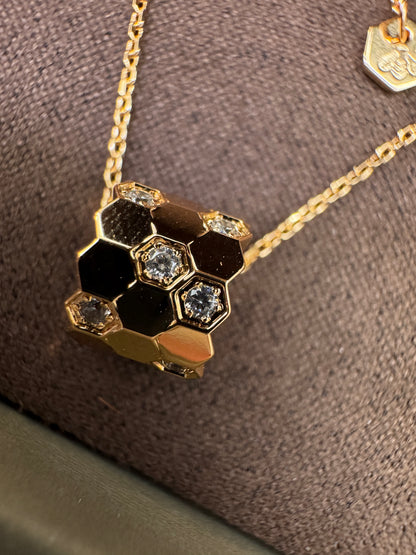 CHAUMET Bee My Love 玫瑰金筒形項鏈