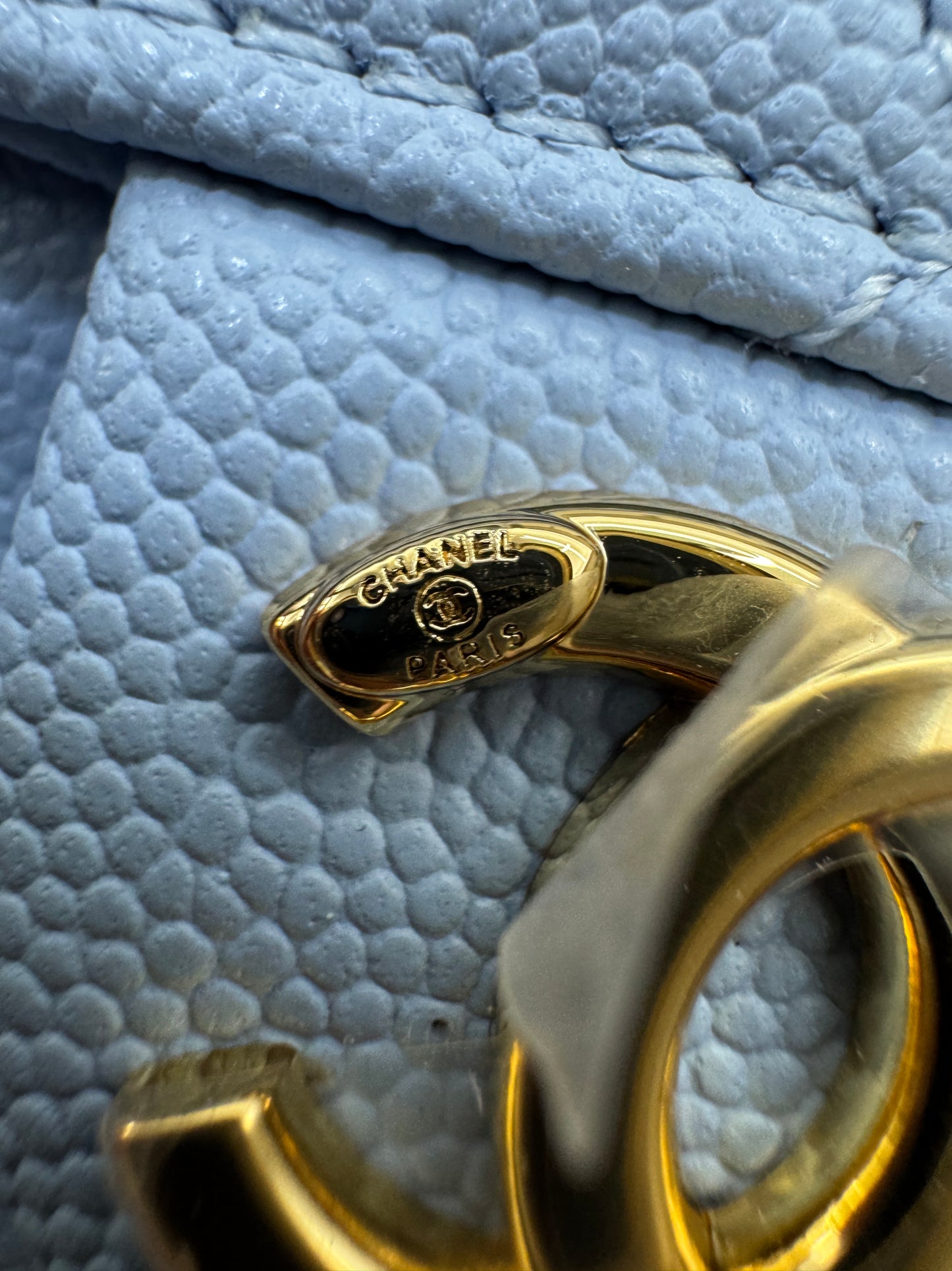 CHANEL Mini 25Bag 26A Baby Blue 亮金扣