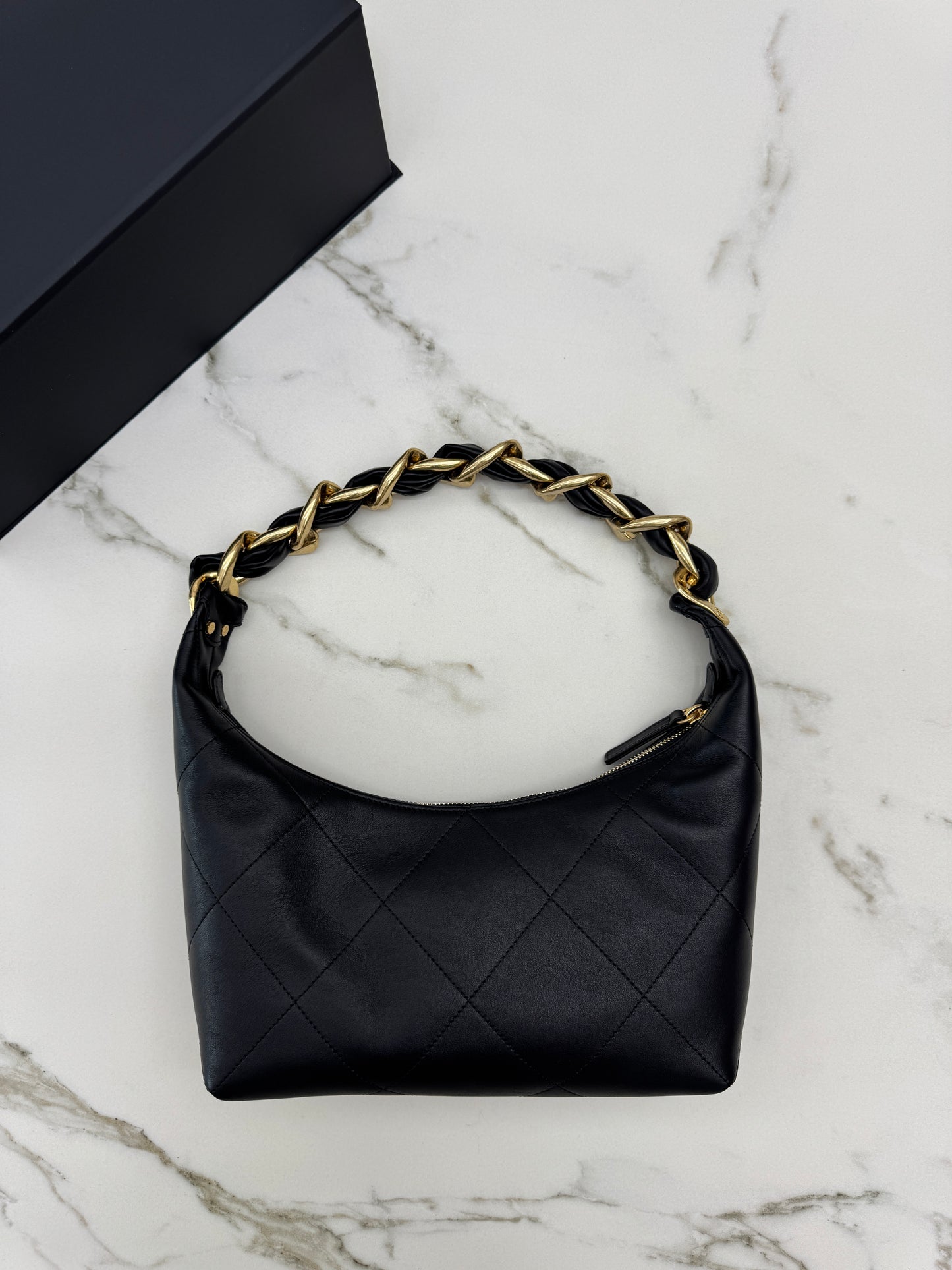 CHANEL 25K 粗鏈Hobo Small