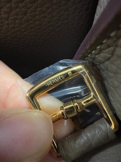 HERMES Halzan 25 大象灰金扣