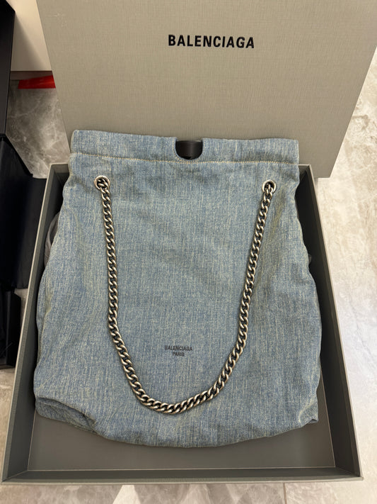 BALENCIAGA CRUSH 牛仔垃圾袋 Medium