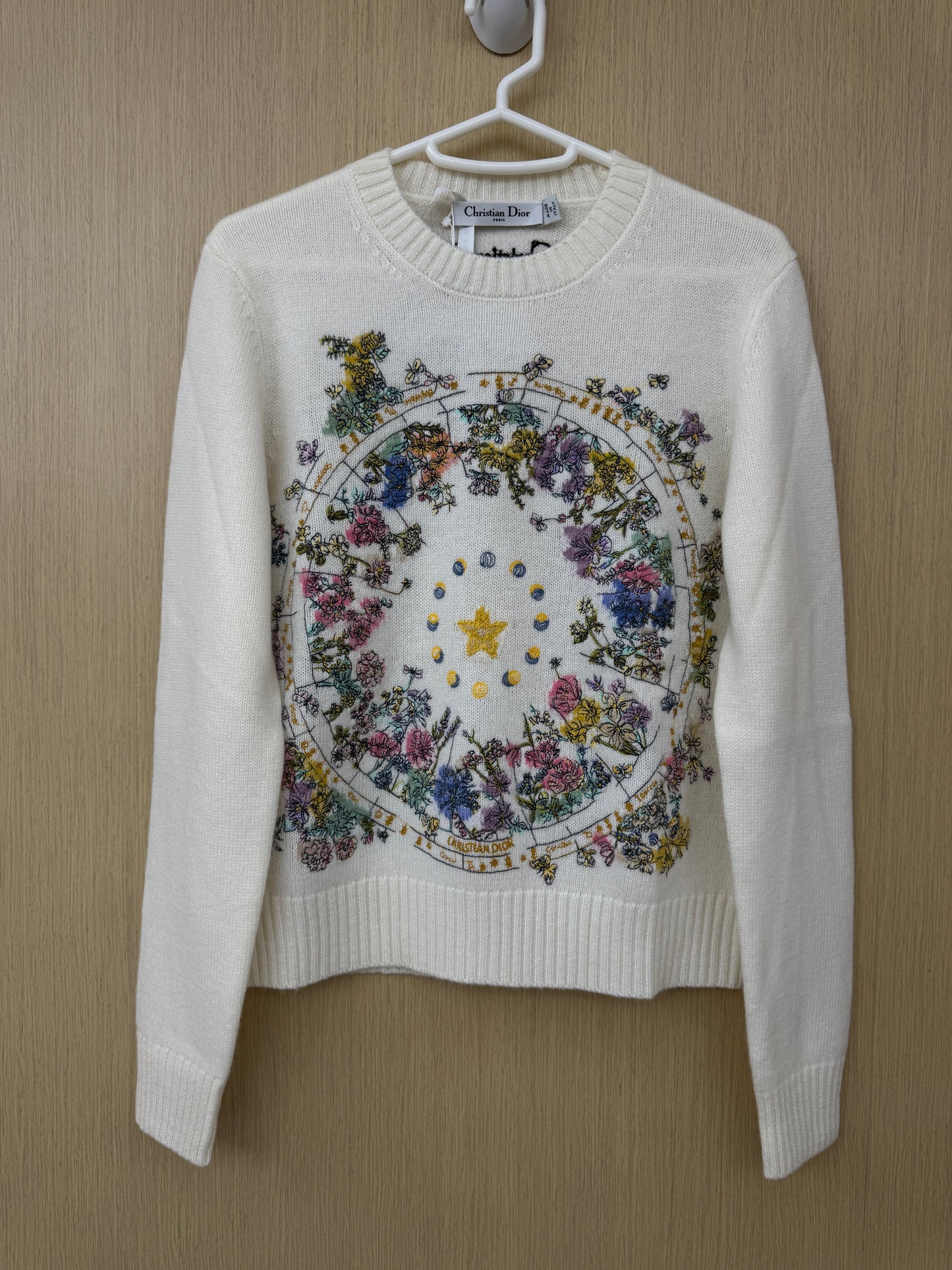 DIOR 星星花朵刺繡毛衣