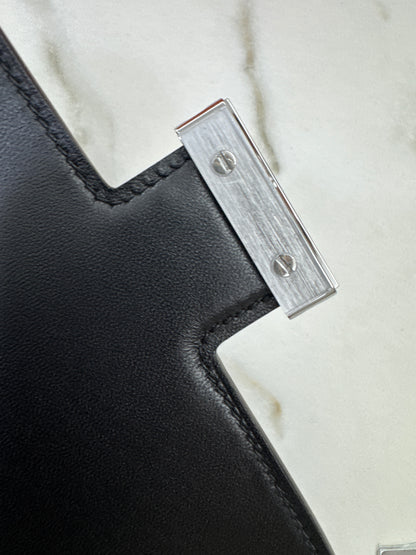 HERMES Mini Constance 黑銀 Noir Epsom PHW