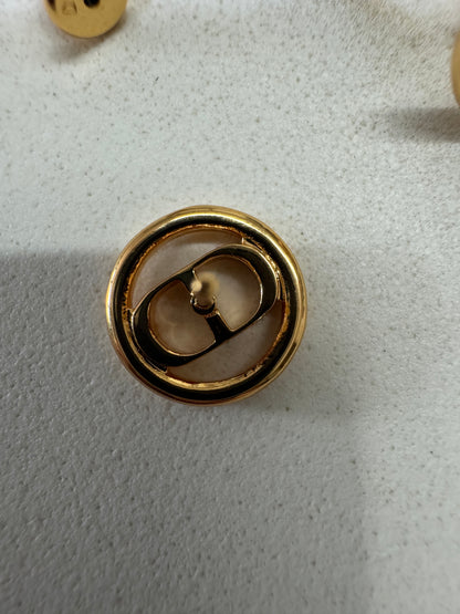 DIOR CD圓形鏤空耳環