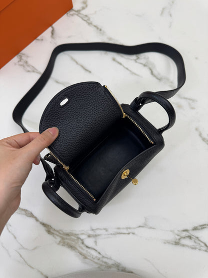 HERMES Mini Lindy II 黑金 Nior TC GHW