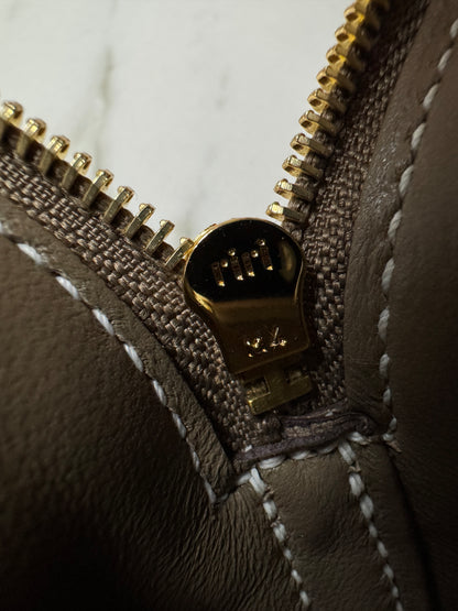 HERMES Mini Bolide 大象灰山羊皮 金扣