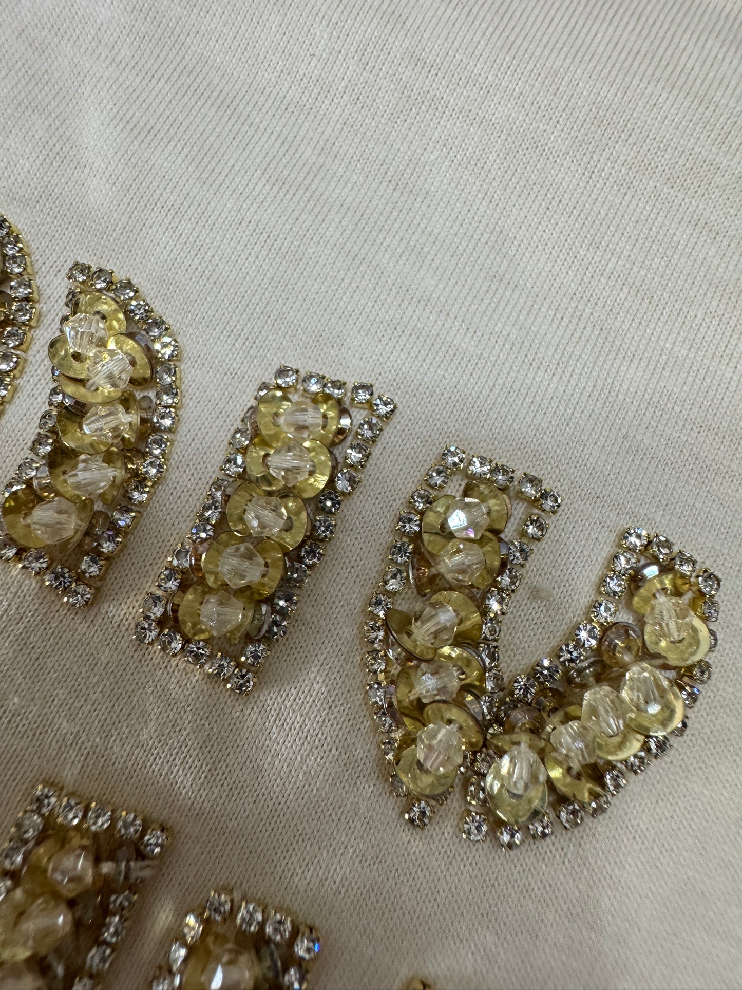 MIU MIU 水鑽Logo 米色T恤