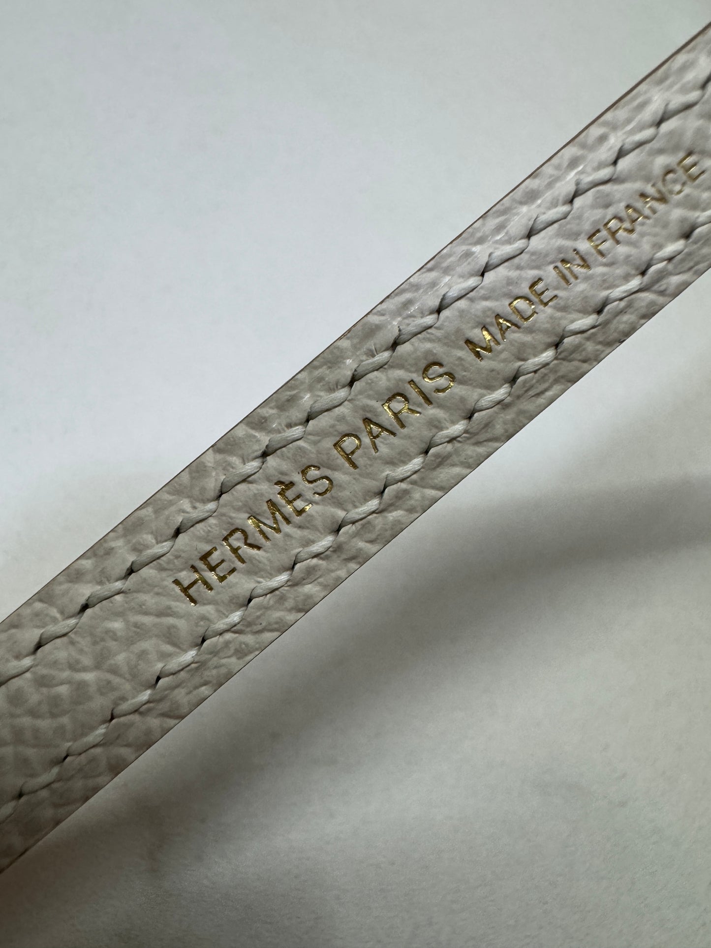 HERMES Mini Kelly II 奶昔白金扣 Epsom Craie GHW