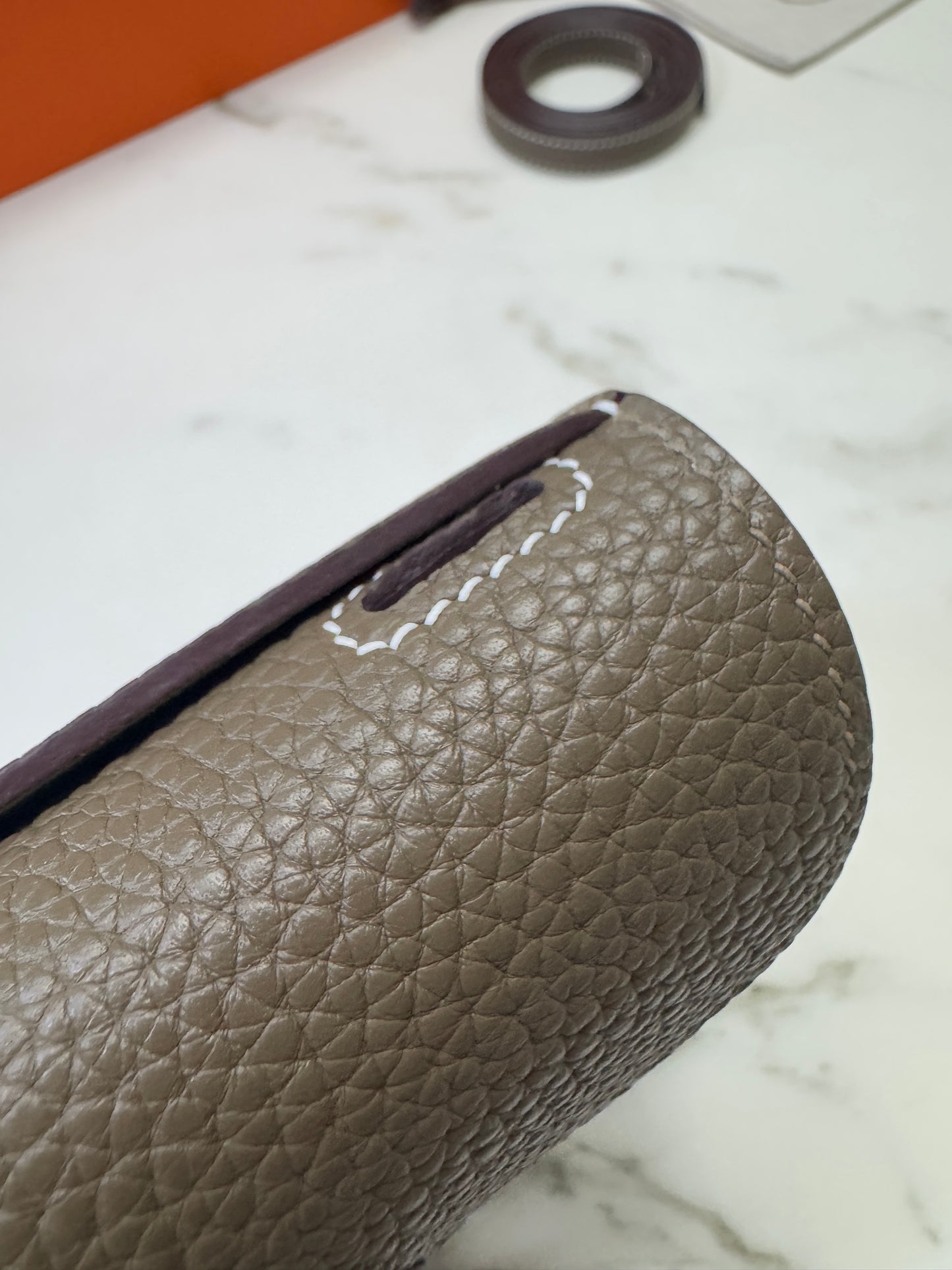 HERMES Halzan 25 大象灰金扣