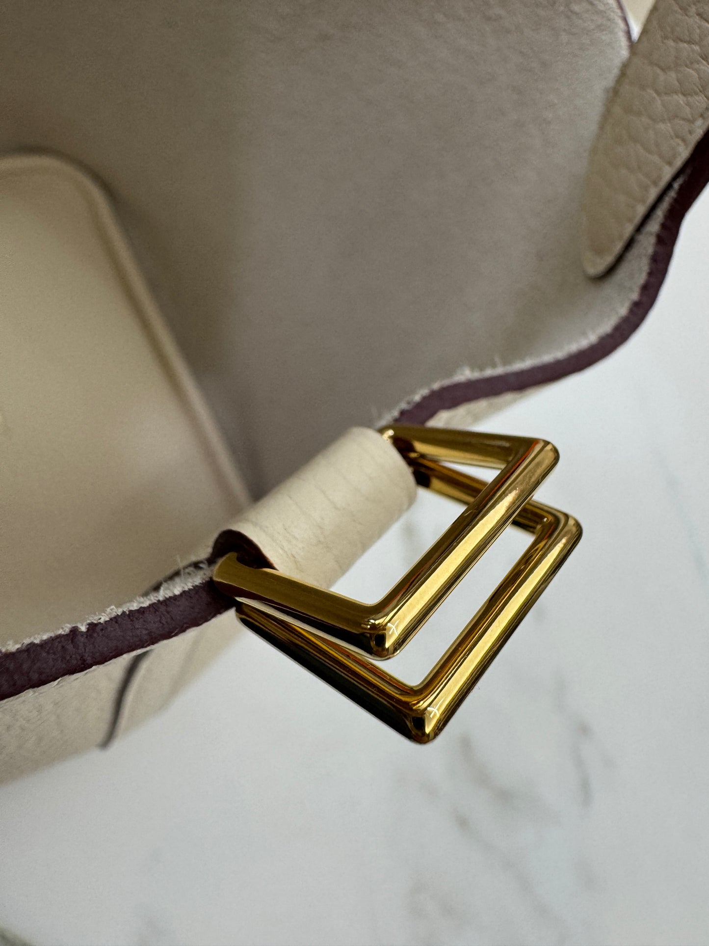 HERMES Picotin Lock 18 奶油白金扣 Nata GHW