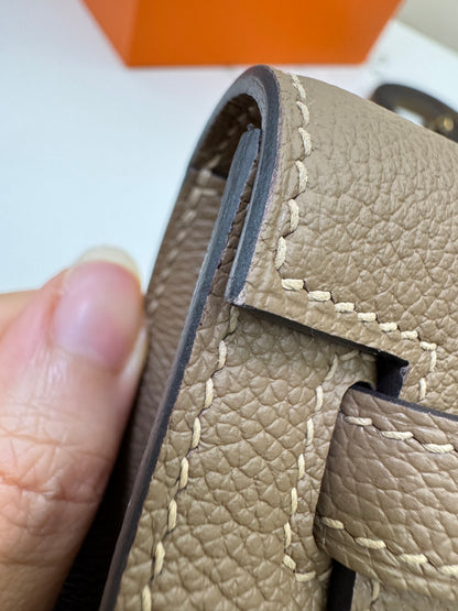 HERMES Kelly Danse 馬爾法米金扣 Evercolor 8Q GHW