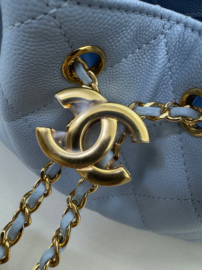 CHANEL Mini 25Bag 26A Baby Blue 亮金扣