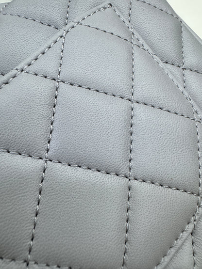 CHANEL Mini CF20 金球 淺灰色