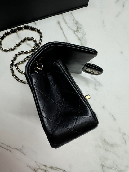 CHANEL CF20 羊皮 黑色淡金扣