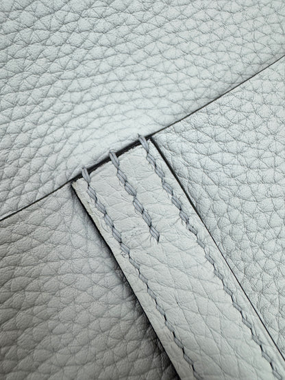 HERMES Halzan 25 聖杯藍銀扣 Bleu Pale
