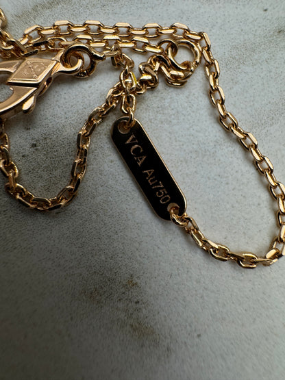 VCA Vintage Alhambra Necklace 滿鑽玫瑰金項鏈