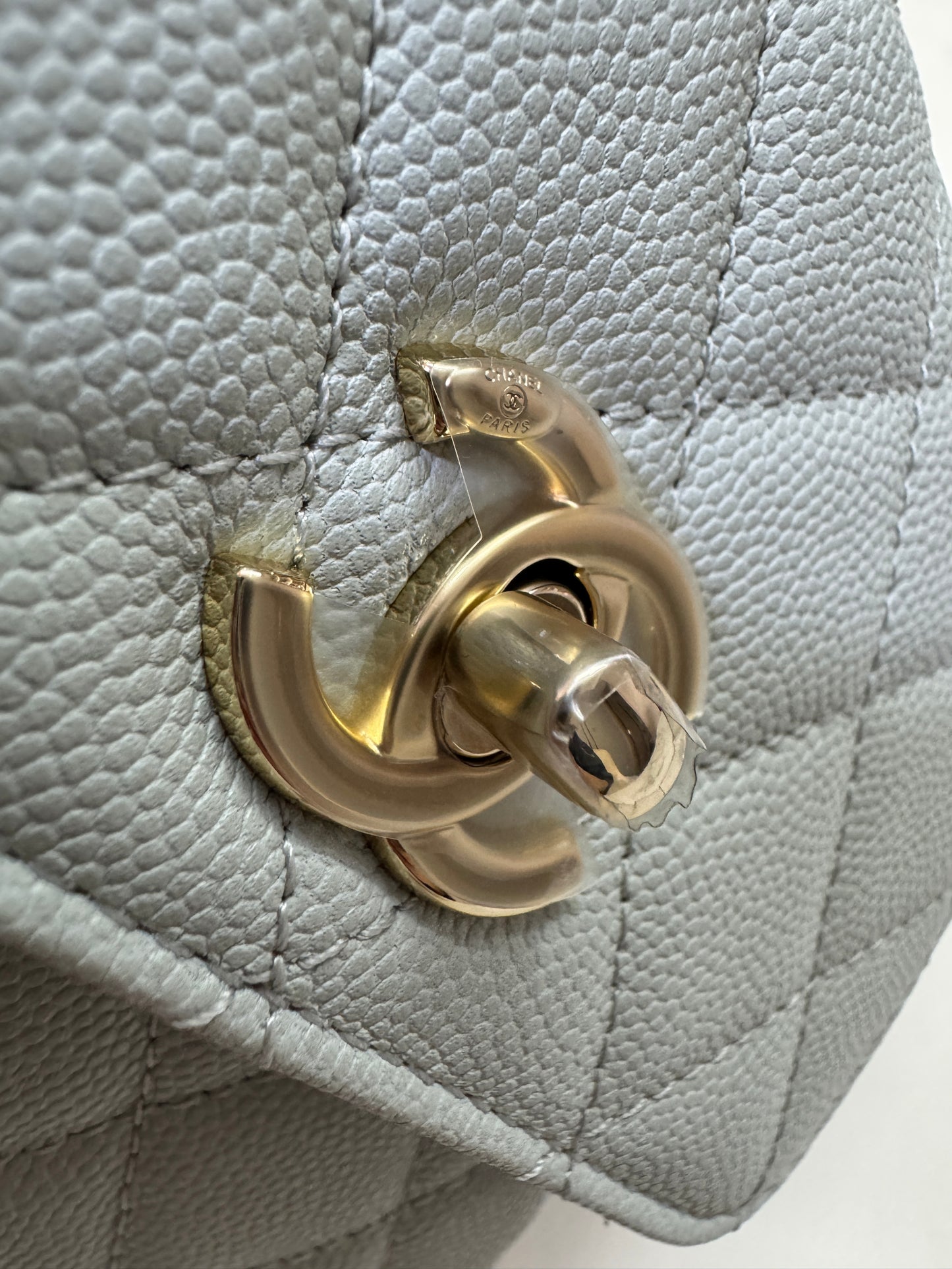 CHANEL 超Mini Coco Handle 24K 灰藍色