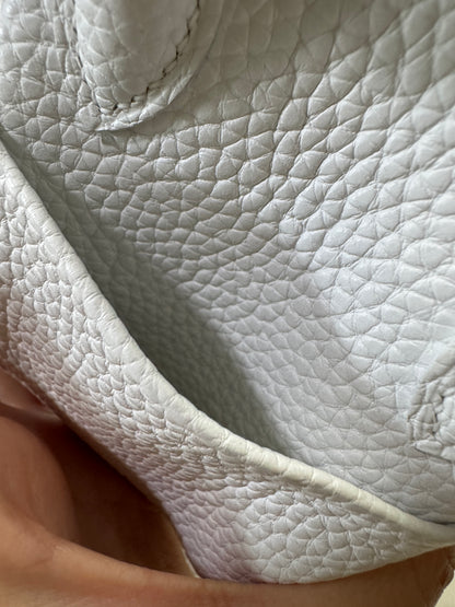 HERMES Mini Lindy II 純白色TC 金扣 GHW