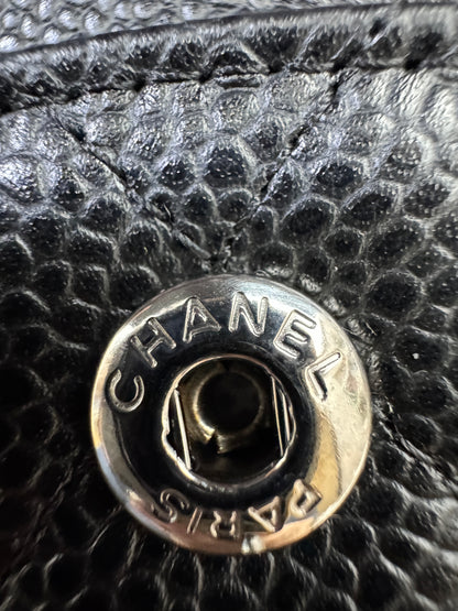 CHANEL CF25 Medium 黑銀牛