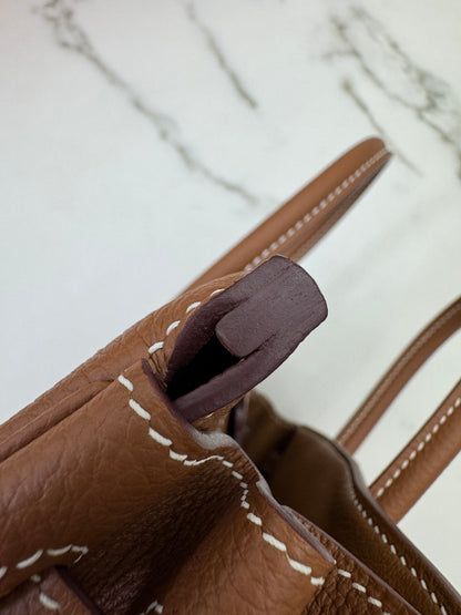 HERMES Birkin 25 金棕色金扣 Togo Gold GHW
