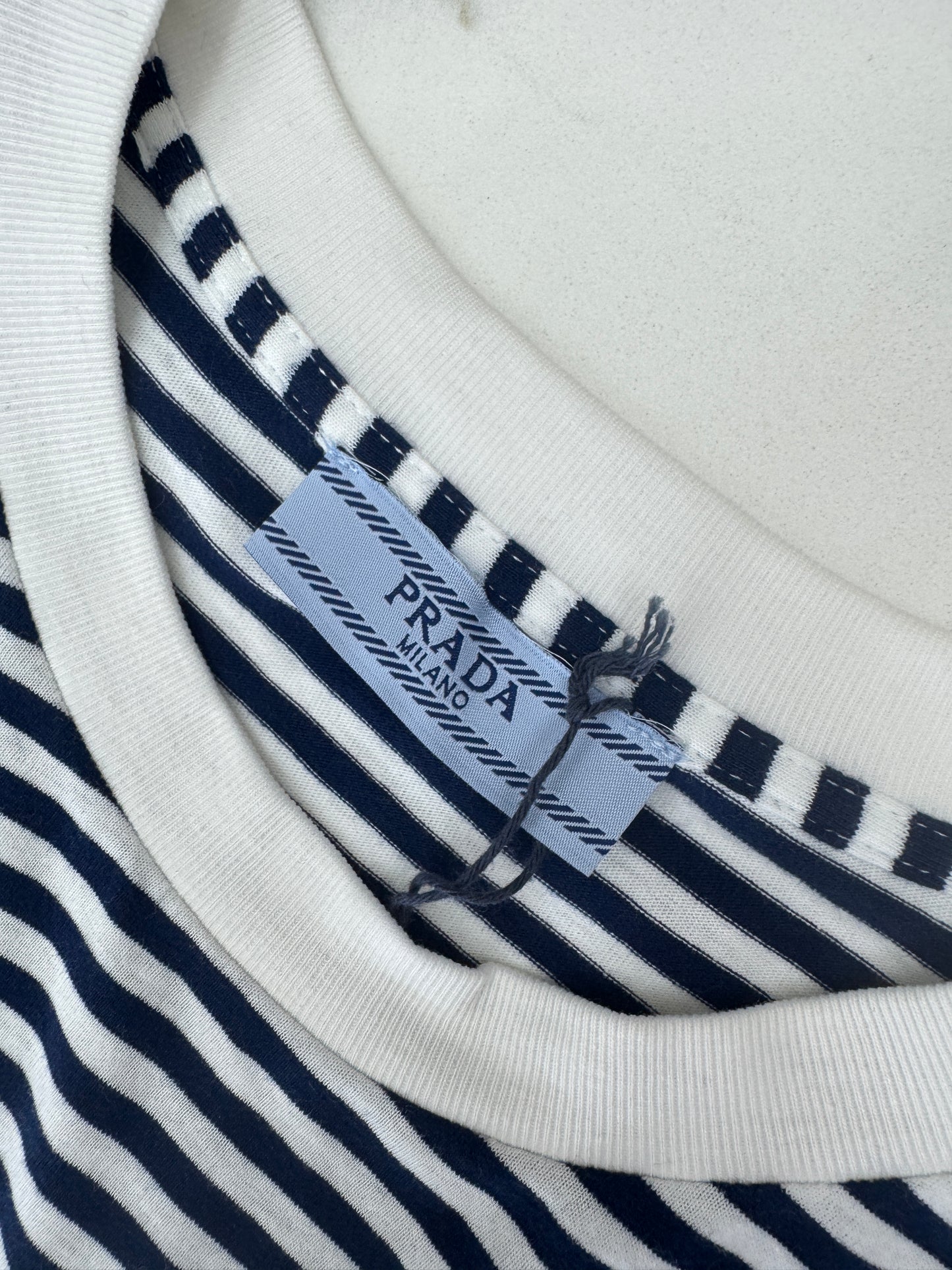 PRADA 條紋抽繩短款上衣 Cropped Top