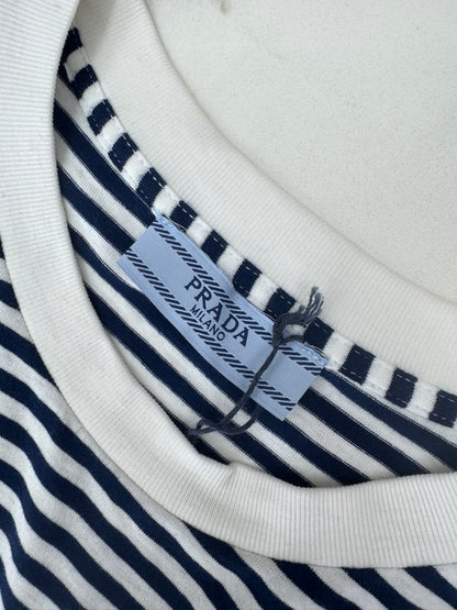 PRADA 條紋抽繩短款上衣 Cropped Top
