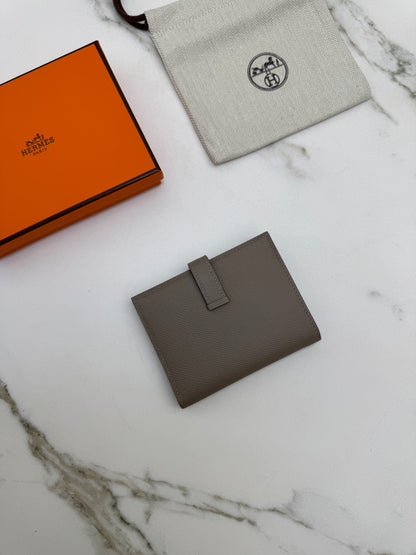 HERMES Bearn Wallet 瀝青灰銀扣 Epsom M8 Gris Asphalt PHW
