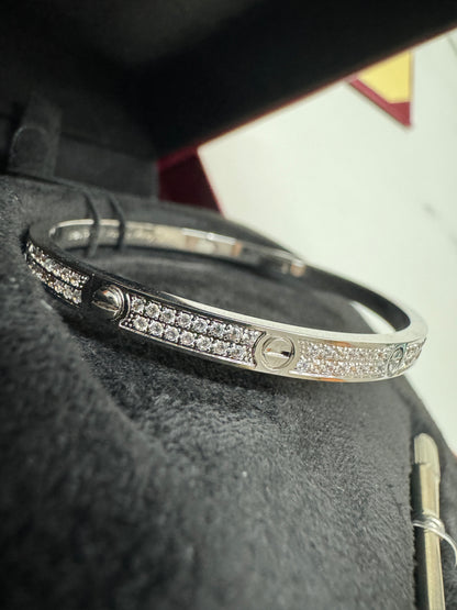 CARTIER Love Bracelet 窄版 滿天星 鉑金色