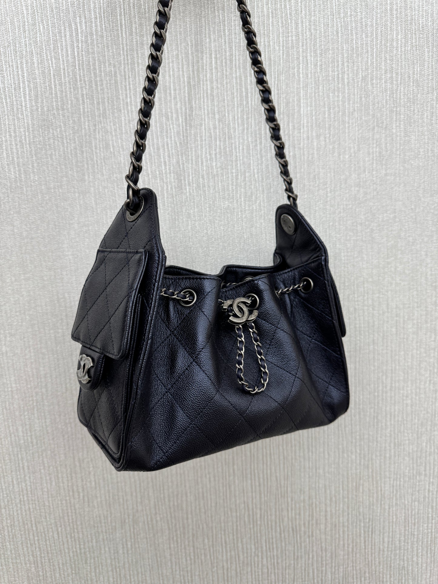 CHANEL Mini 25Bag 珠光深藍
