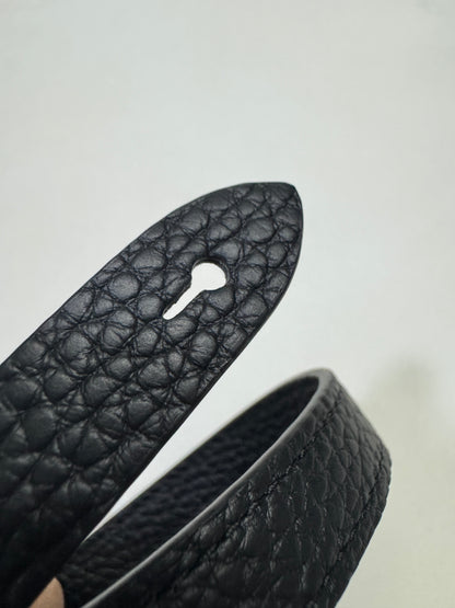 THE ROW Marguax 12 黑銀荔枝紋