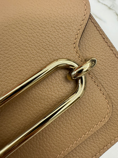 HERMES Roulis 19 奶茶色淺金扣 Chai Evercolor PBHW