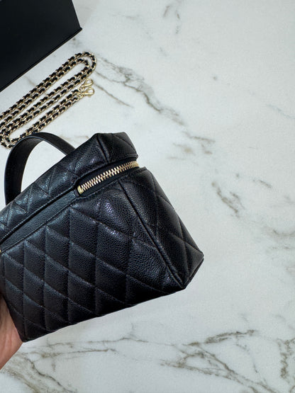 CHANEL LP盒子包 黑色牛皮 Vanity