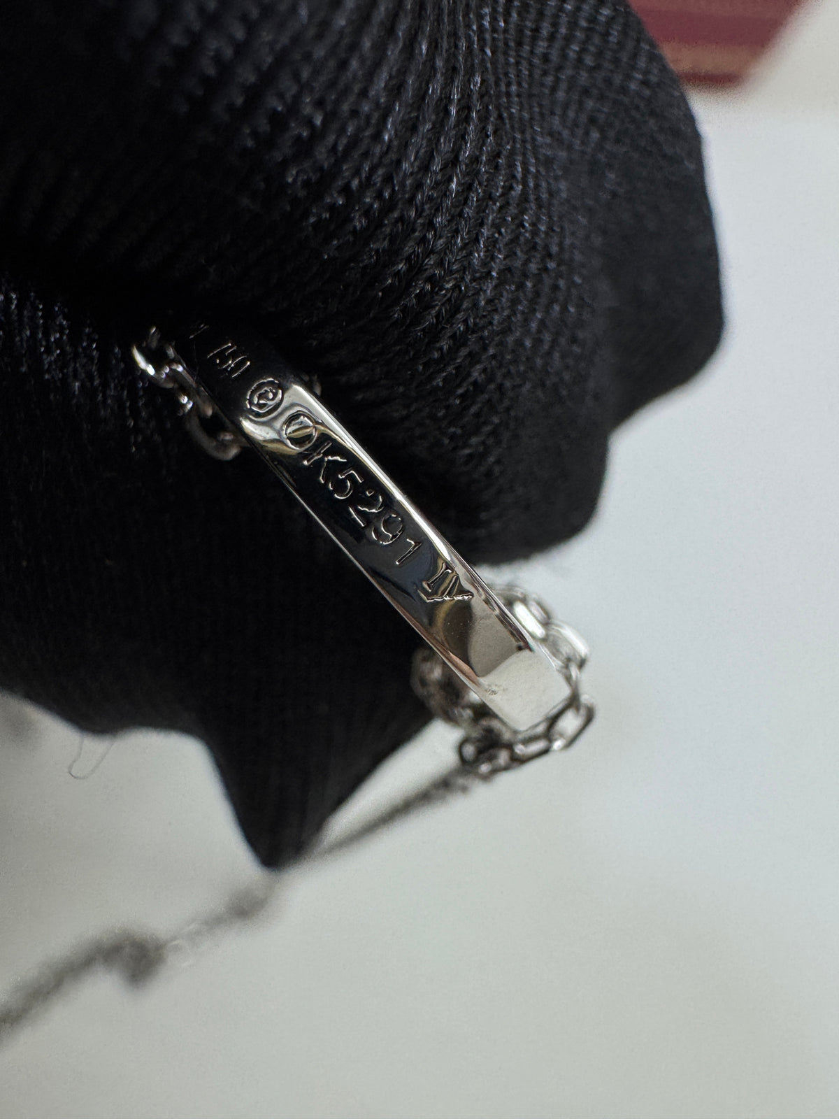CARTIER Love 雙層小圓餅項鏈 白金色