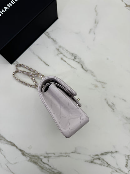 CHANEL 21S 淺粉紫 Classic Flap Small CF23 Liliac