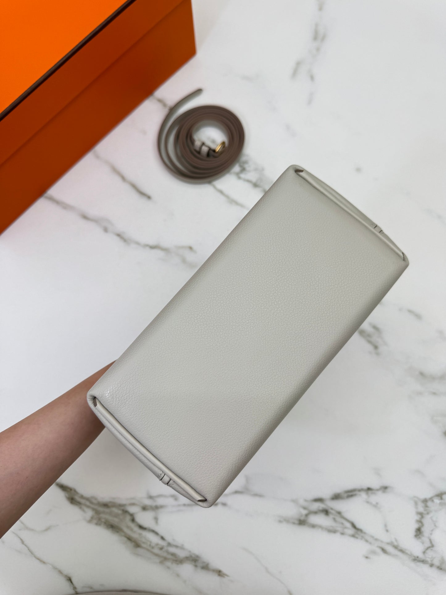 HERMES Mini 2424 冰川白金扣 Evercolor