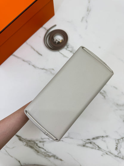 HERMES Mini 2424 冰川白金扣 Evercolor