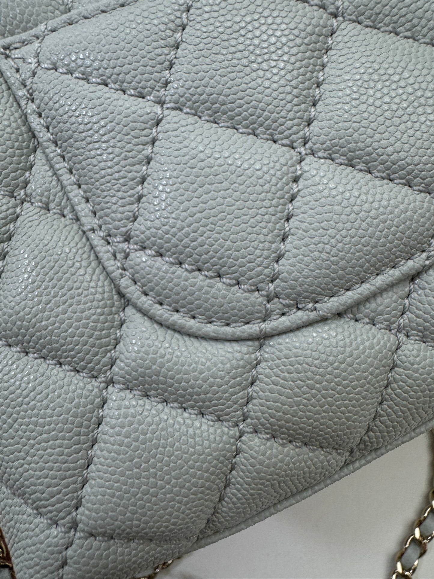 CHANEL Mini Cocohandle 霧霾藍/冰川藍 Cloud Blue