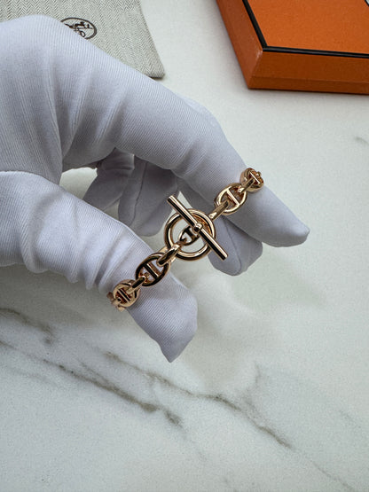 HERMES Chain d‘Ancre Enchainee PM Bracelet Rose Gold