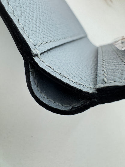 HERMES Bearn 三摺錢包 亞麻藍 Blue Lin Epsom PHW