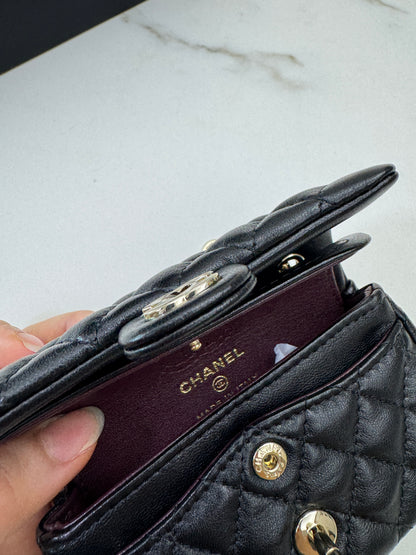 CHANEL 迷你CF包掛 黑色