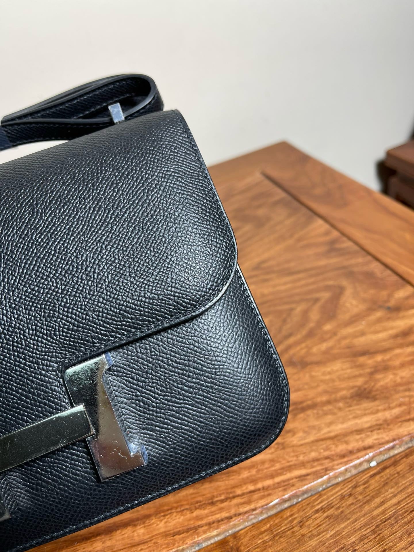 HERMES Mini Constance 19 黑色 銀扣 Epsom