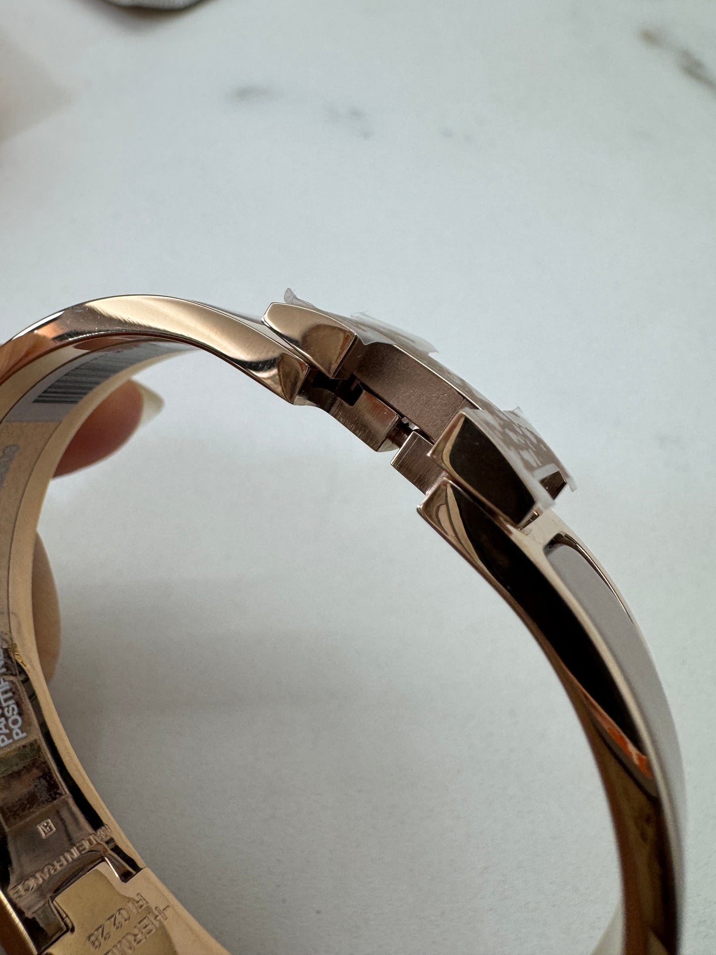 HERMES Clic H Bracelet 奶茶灰玫瑰金扣 Marron Glace Rose Gold