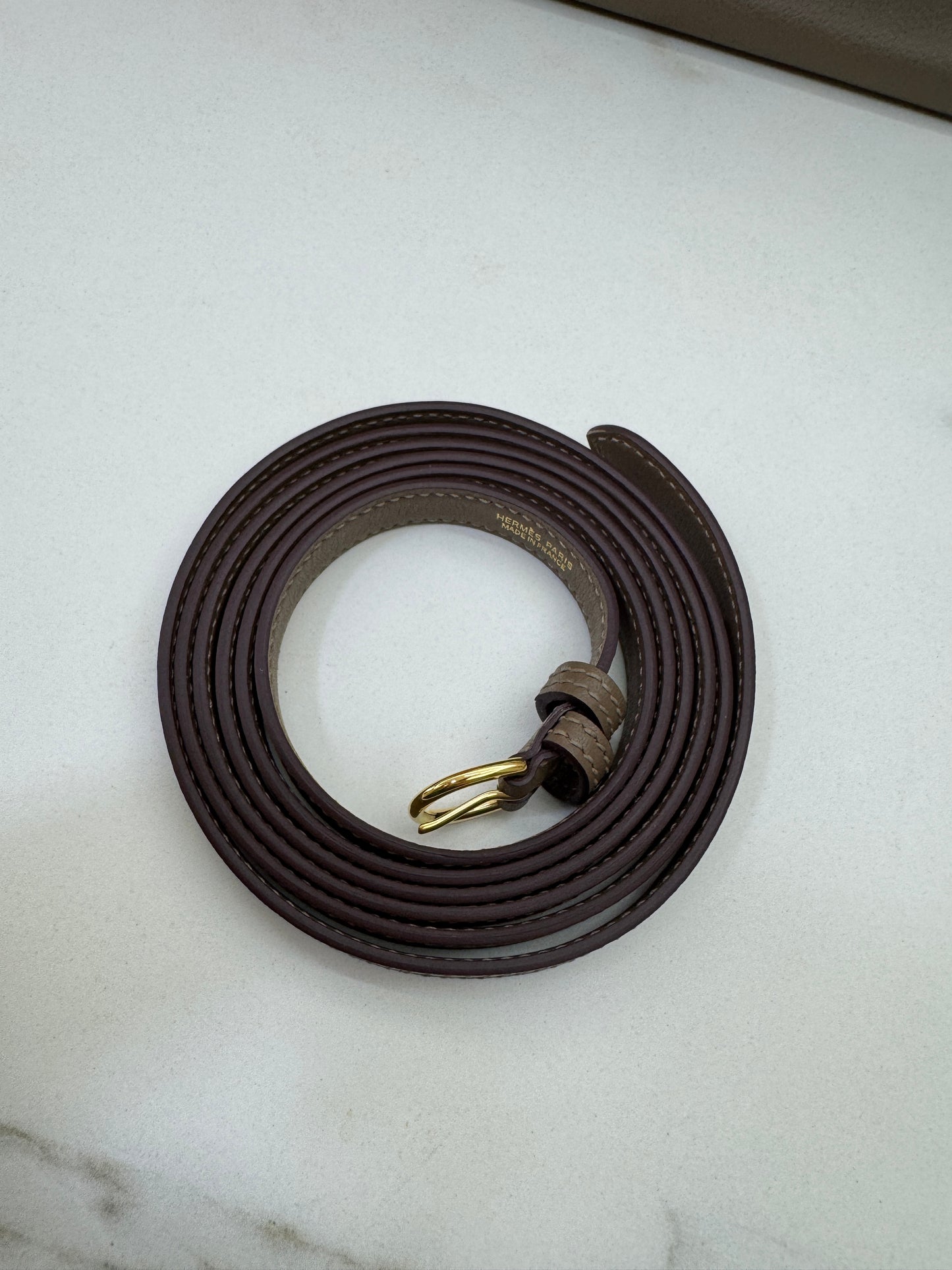 HERMES Mini 2424 大象灰金扣 Evercolor Etoupe GHW