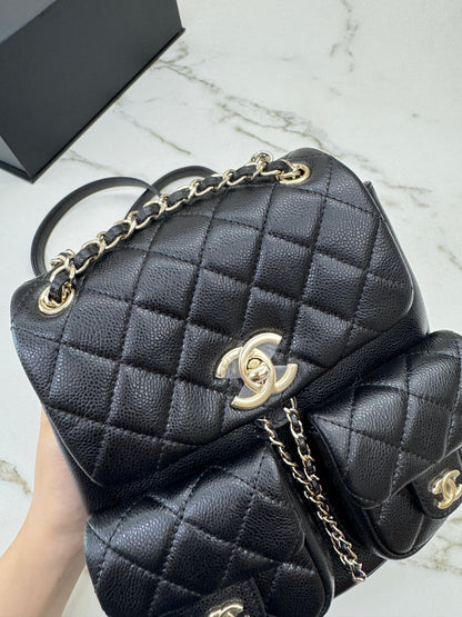 CHANEL 青蛙Duma 荔枝牛皮 Large