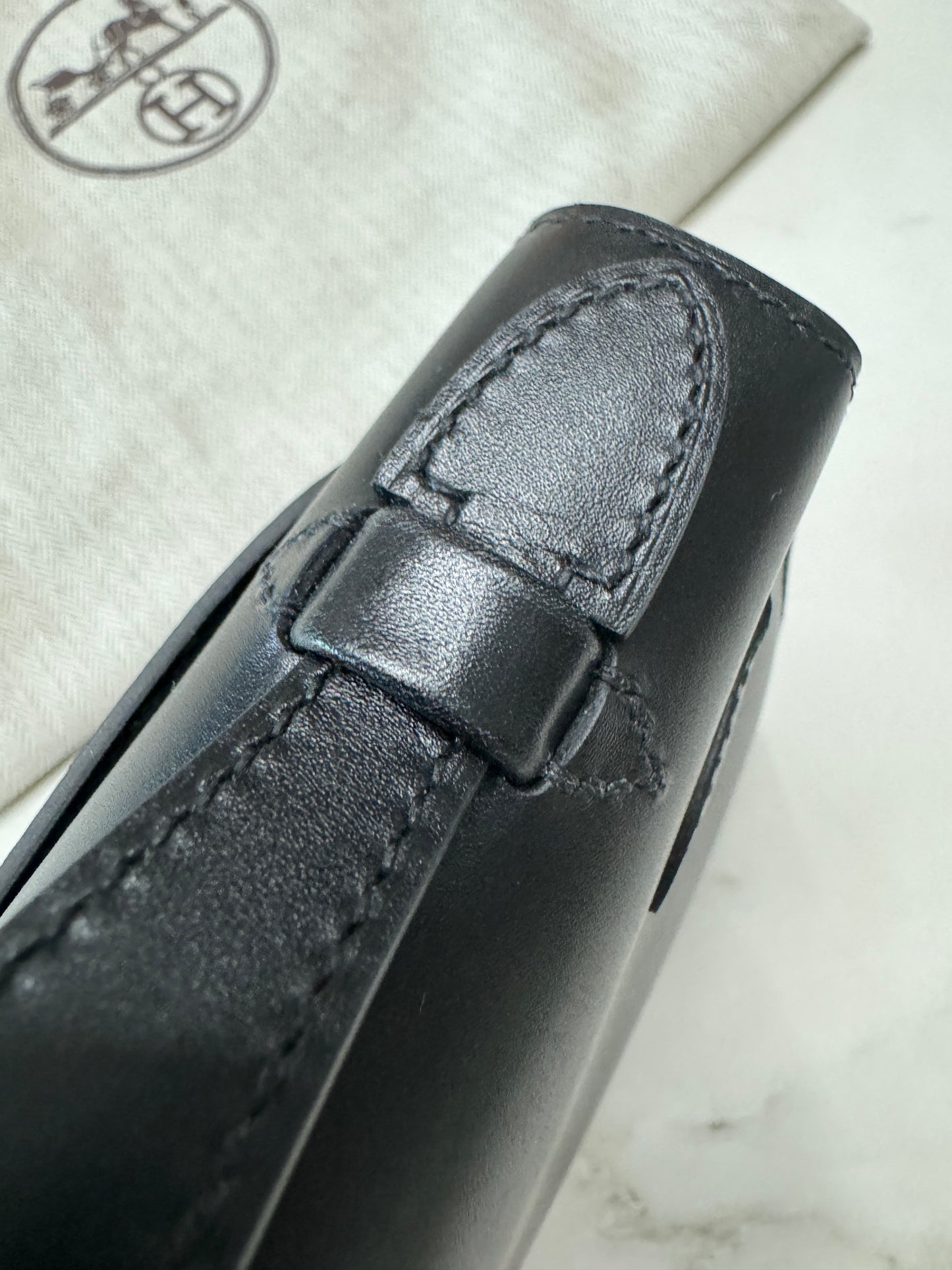 HERMES Mini Kelly I 黑金 Box皮 Kelly Pochette