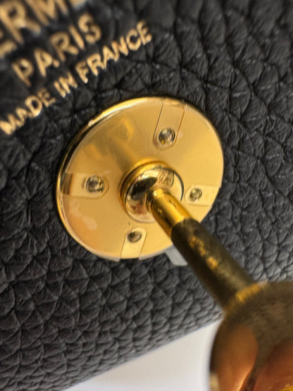 HERMES Mini Lindy II 黑金 Nior TC GHW